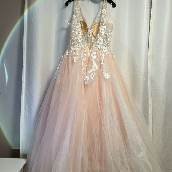 Jovani Blush Prom Dress 55634 - Picture 6 of 7